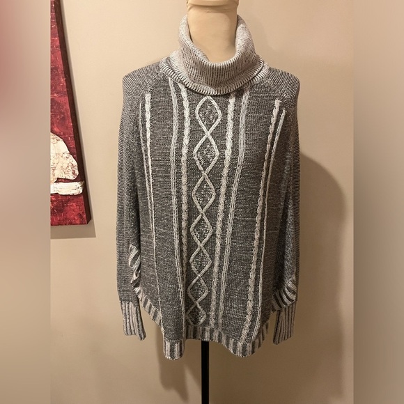 Anthropologie Yoon Boho Knit Poncho Cape Sweater, size XS/S - Picture 4 of 9